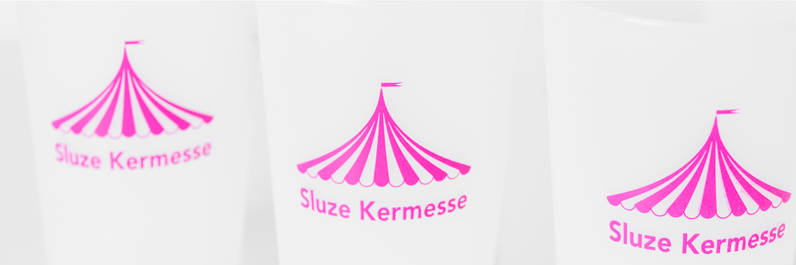 Herbruikbare Bekers 25cl met bedrukking Sluize Kermesse