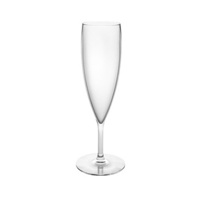 1x Champagneglas 16cl Glashelder Kunststof Onbreekbaar