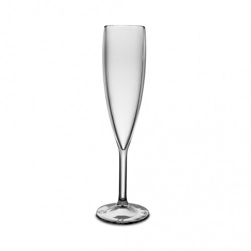 1x Champagneglas 9cl Glashelder Kunststof Onbreekbaar