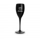 1x Kunststof Champagneglas Zwart 17cl Save Water Drink Champagne Onbreekbaar