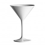 12x Plastic Martiniglas Wit 23cl (PC) Onbreekbaar