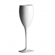 1x Champagneglas 17cl Wit Kunststof Onbreekbaar